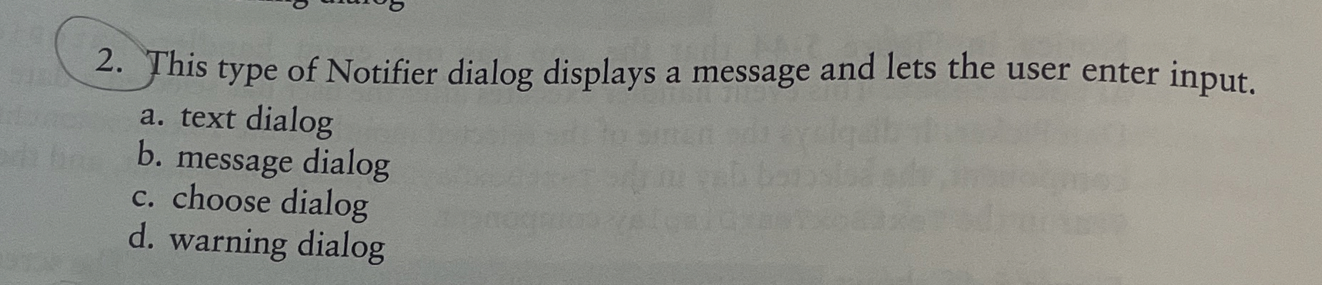 This type of Notifier dialog displays a message