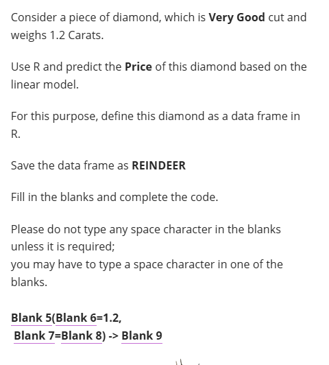 Consider a piece of diamond, which is Very Good