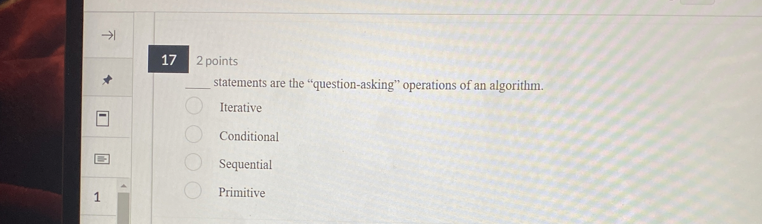 1 7 2 points statements are the "question -