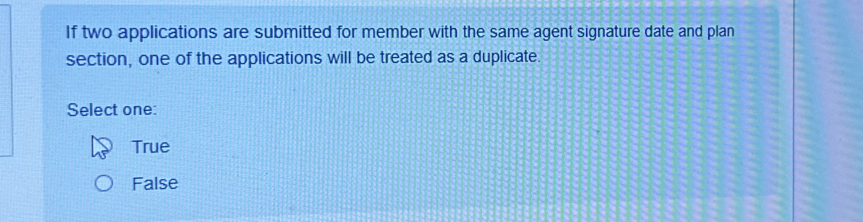 If two applications are submitted for member with