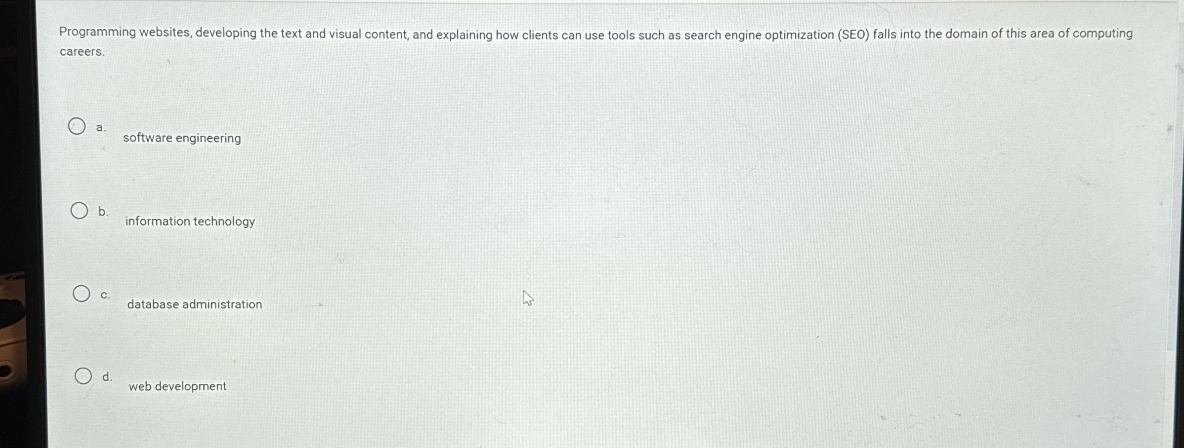 Programming websites, developing the text and