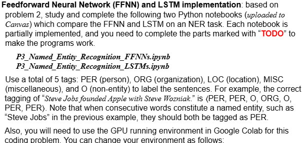 Feedforward Neural Network ( FFNN ) and LSTM