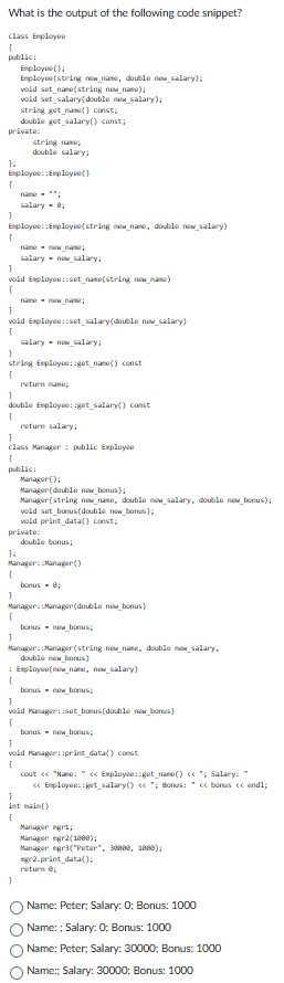 What is the output of the following code snippet?