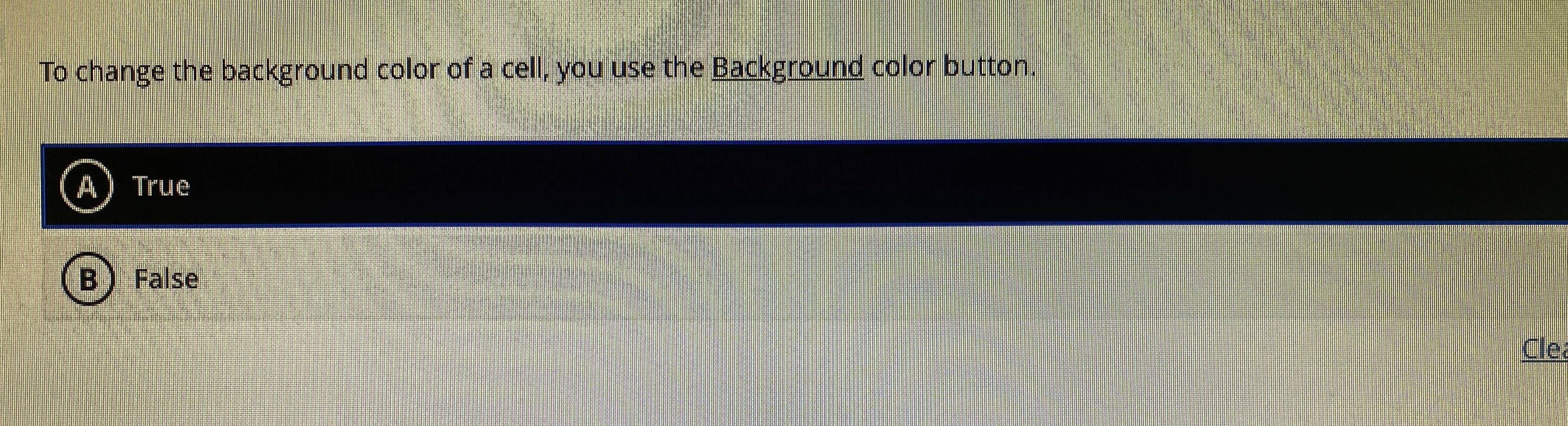 To change the background color of a cell, you use