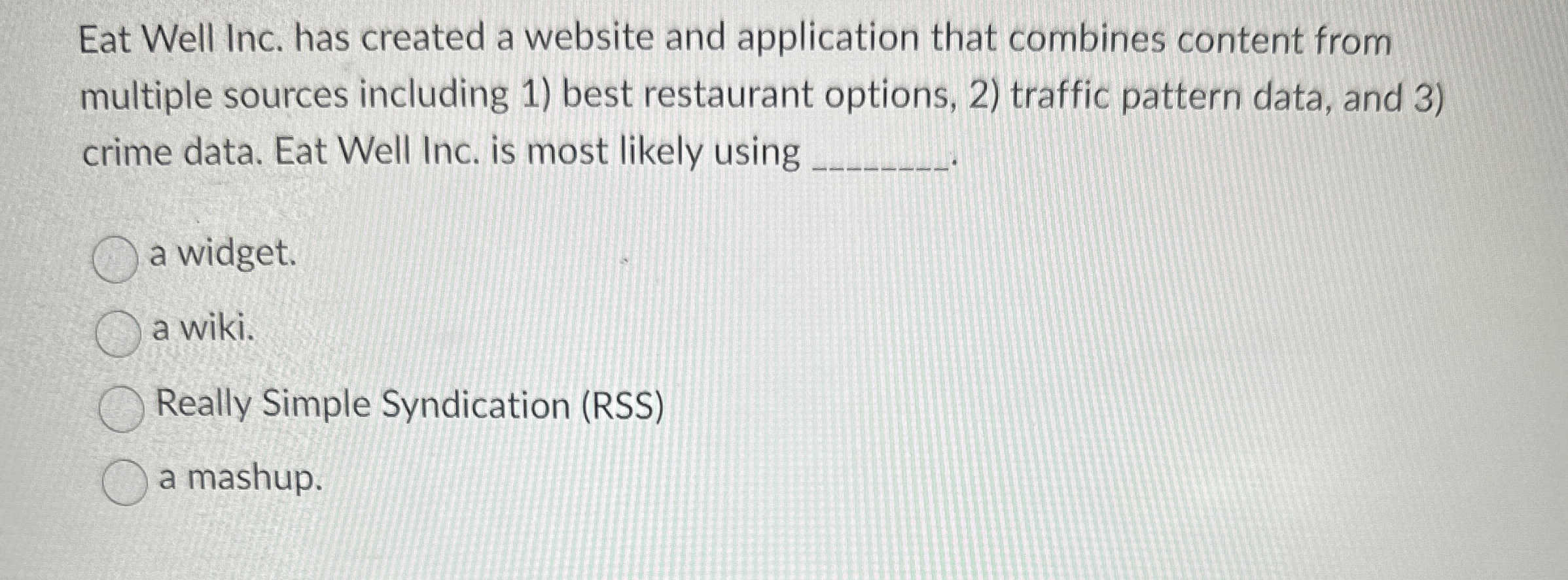 Eat Well Inc. has created a website and