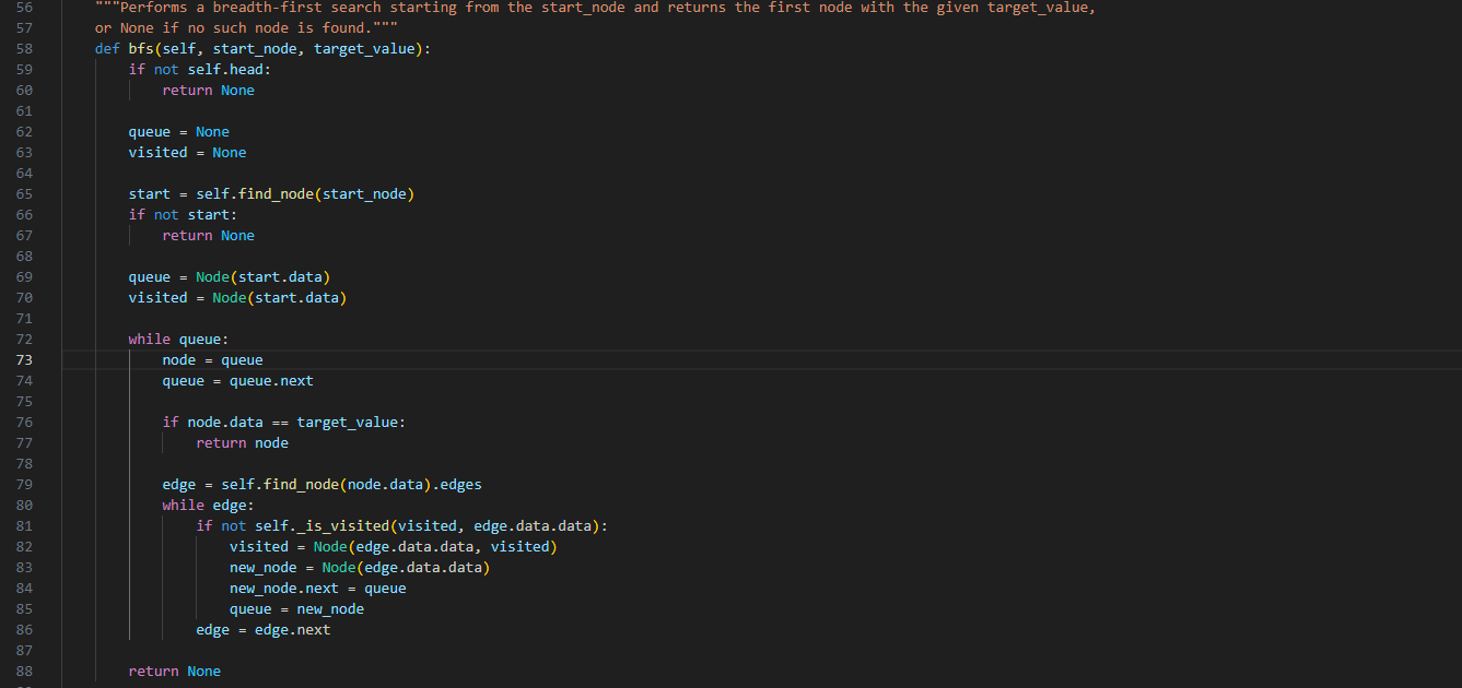` ` ` " " Performs a breadth - first search