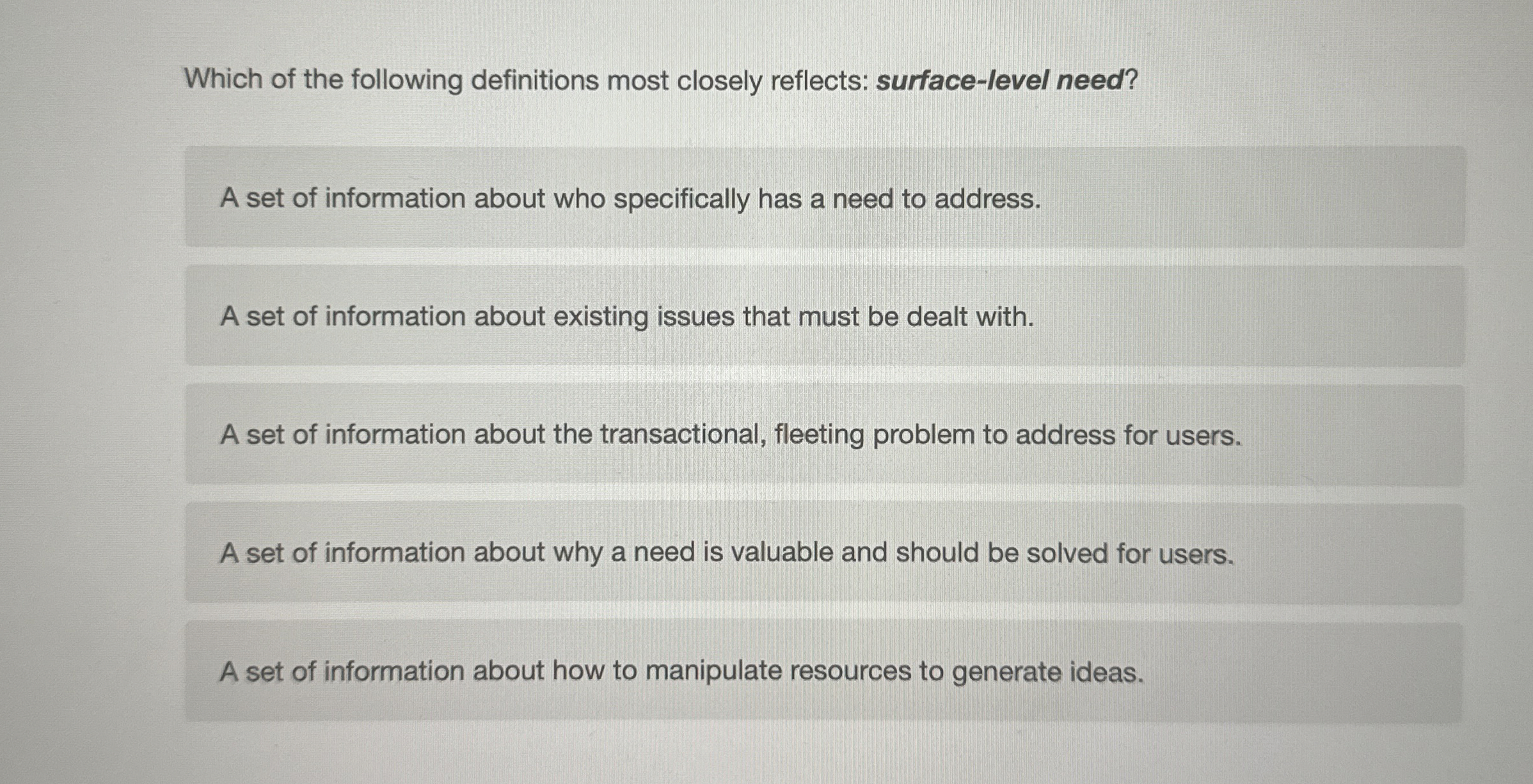 Which of the following definitions most closely