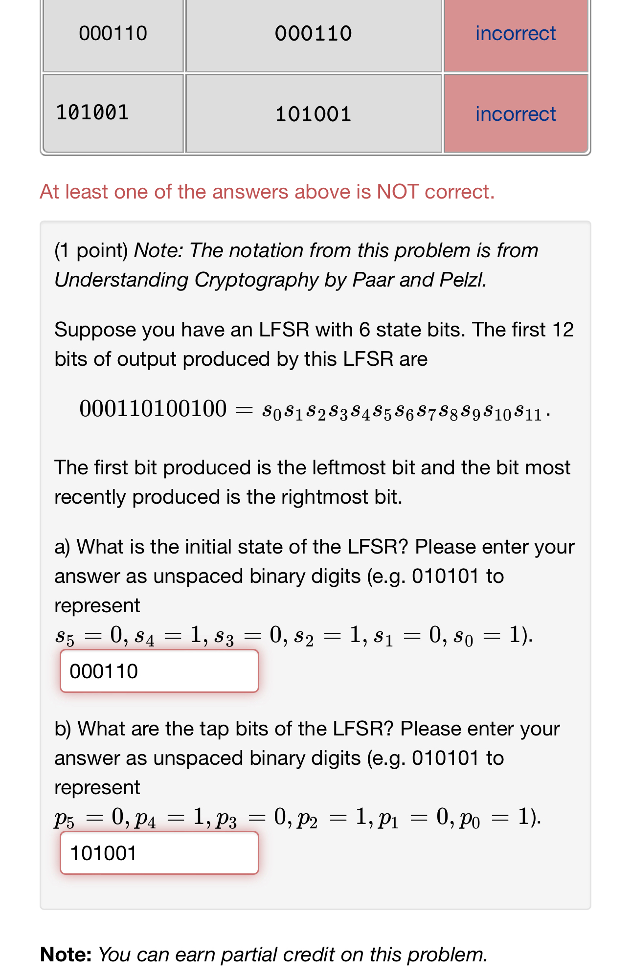 At least one of the answers above is NOT correct.