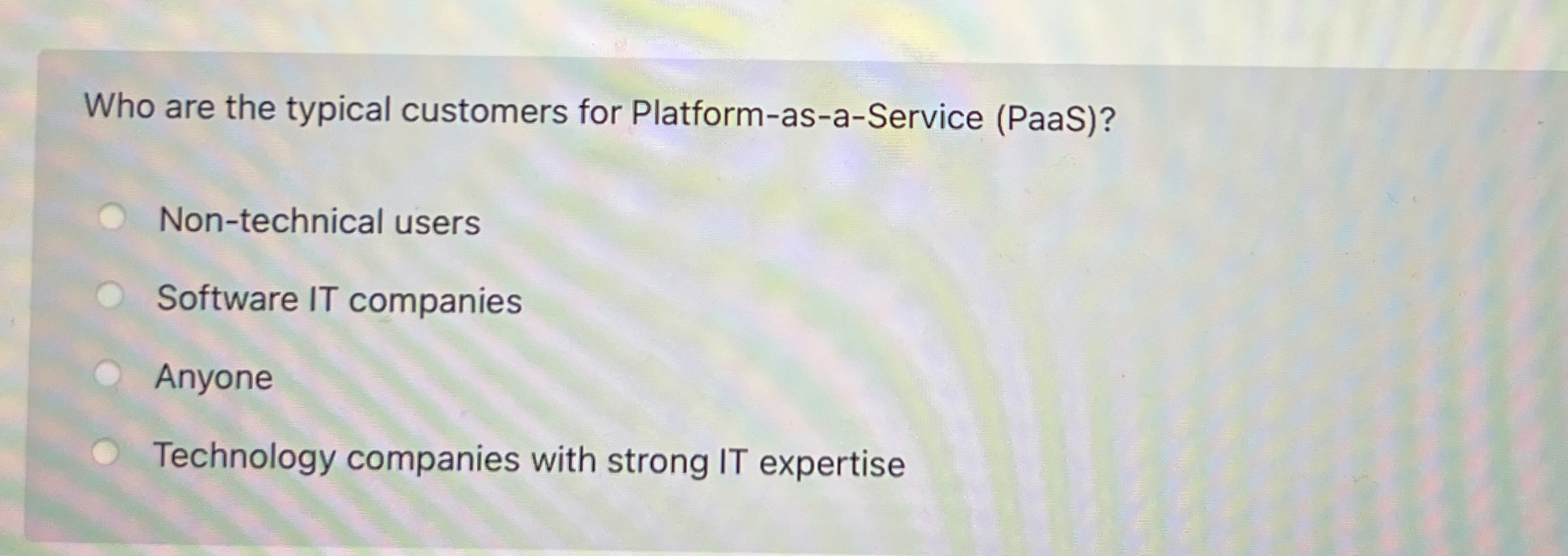 Who are the typical customers for Platform - as -