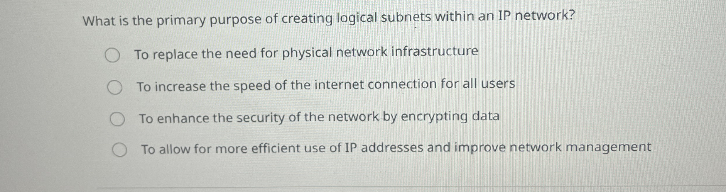 What is the primary purpose of creating logical