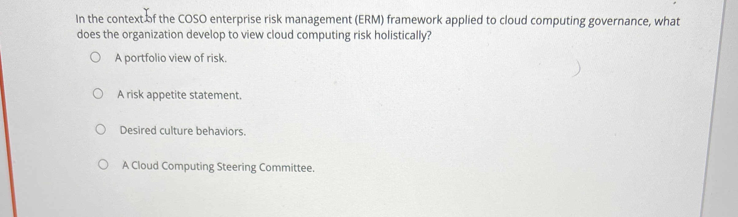 In the context 2 ff the COSO enterprise risk
