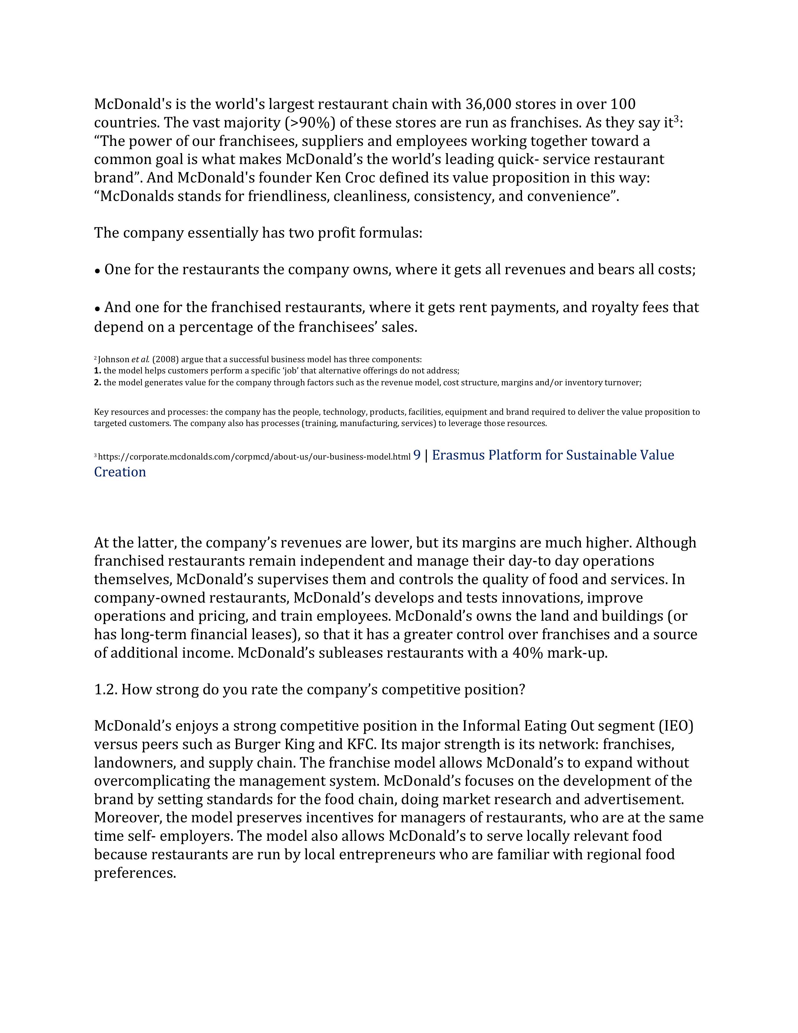 Erasmus Platform for Sustainable Value Creation,