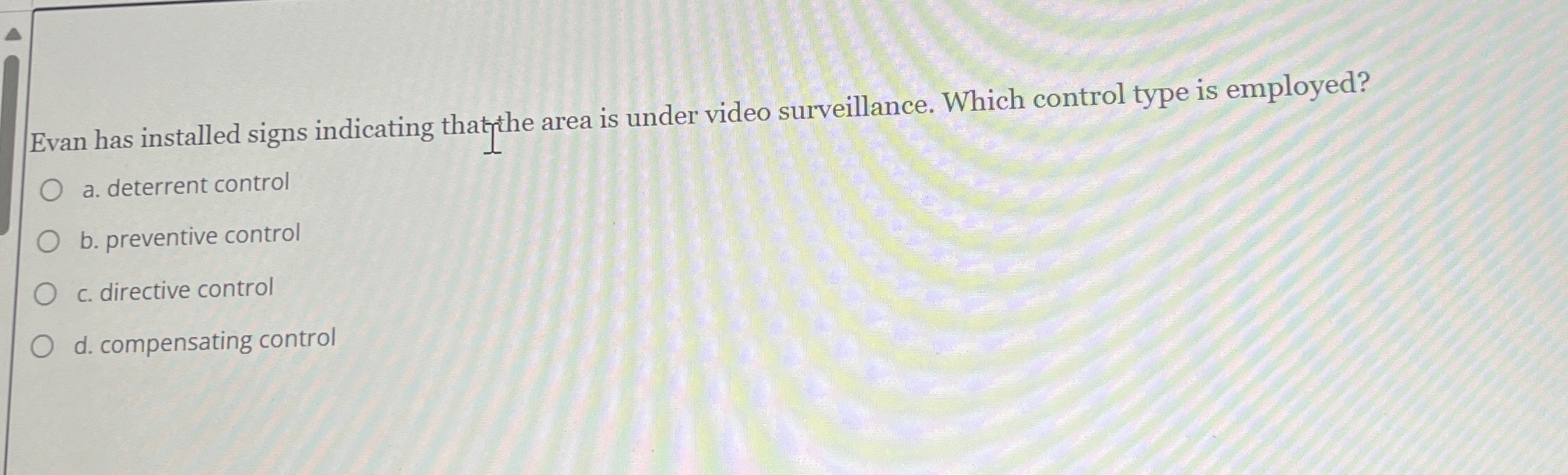 Evan has installed signs indicating that the area