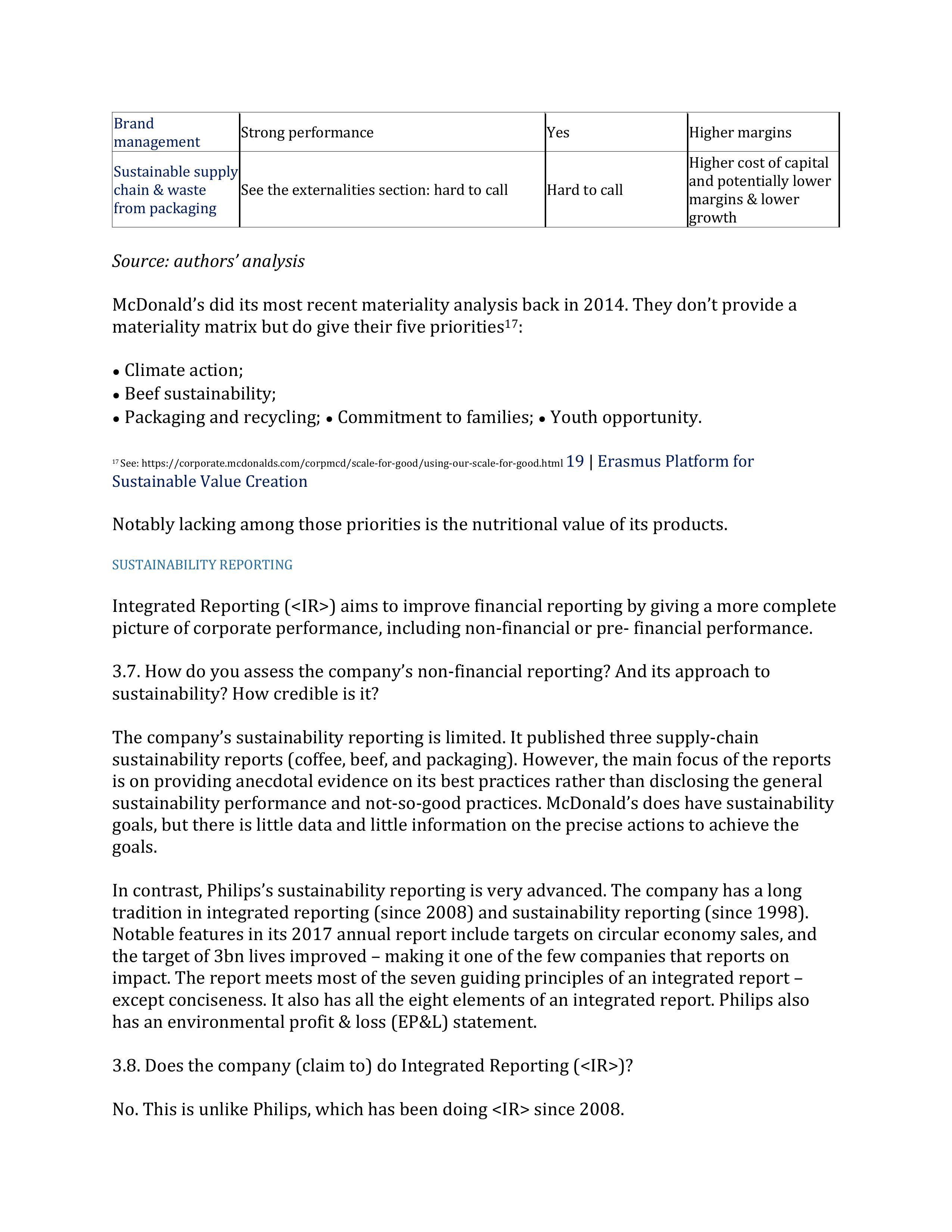 Erasmus Platform for Sustainable Value Creation,