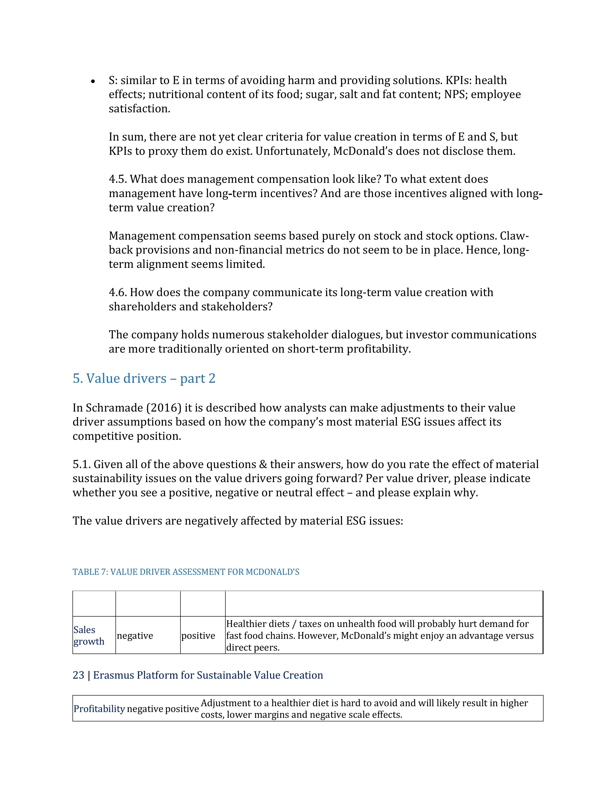 Erasmus Platform for Sustainable Value Creation,