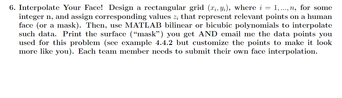Interpolate Your Face! Design a rectangular grid