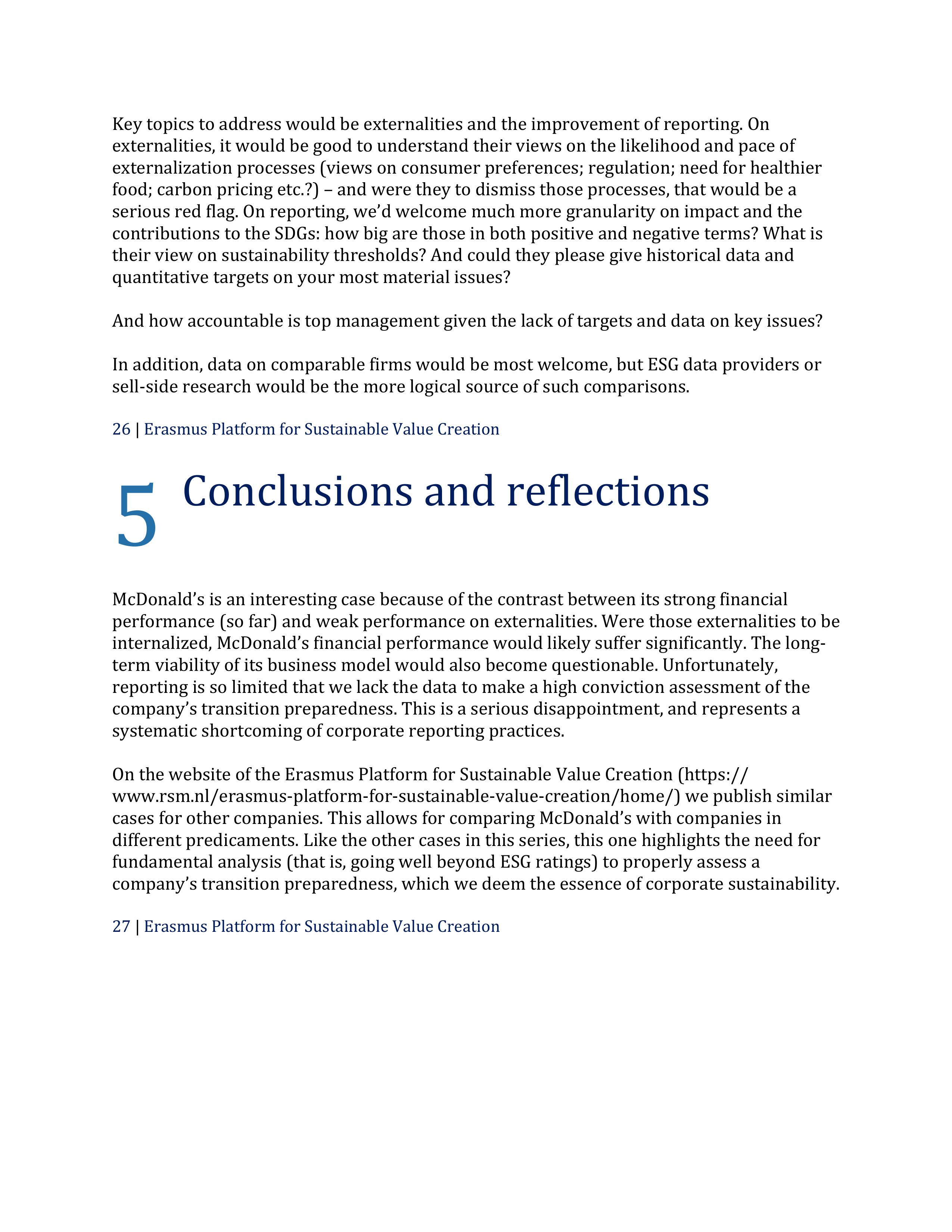 Erasmus Platform for Sustainable Value Creation,