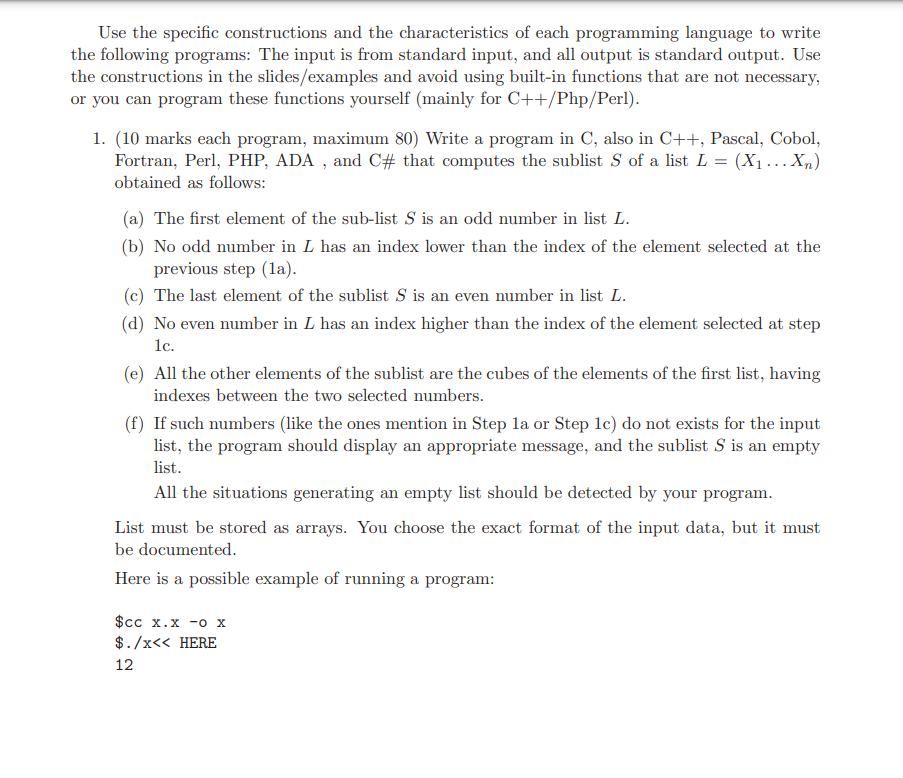 Use the specific constructions and the