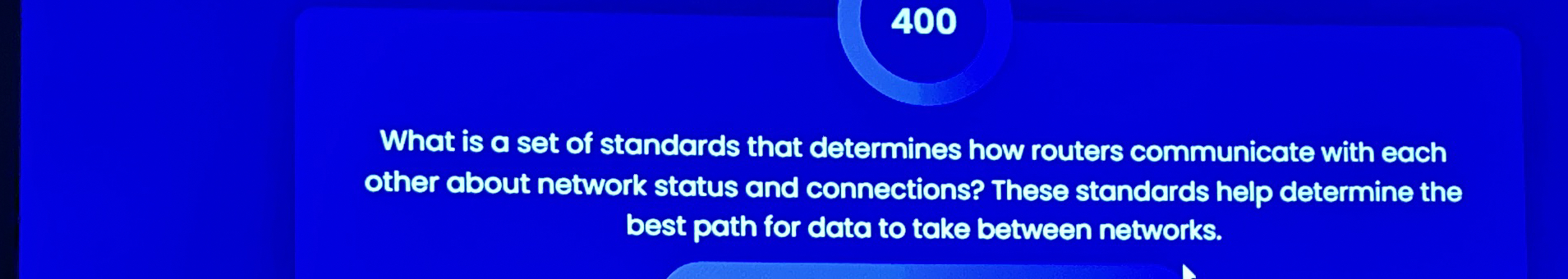 4 0 0 What is a set of standards that determines