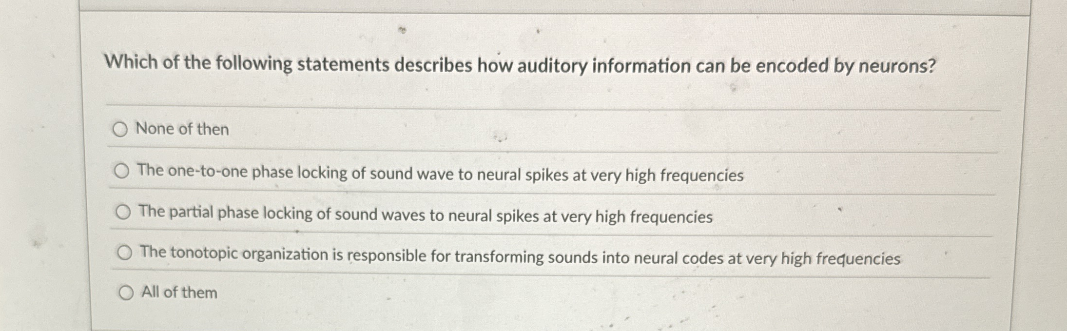 Which of the following statements describes how