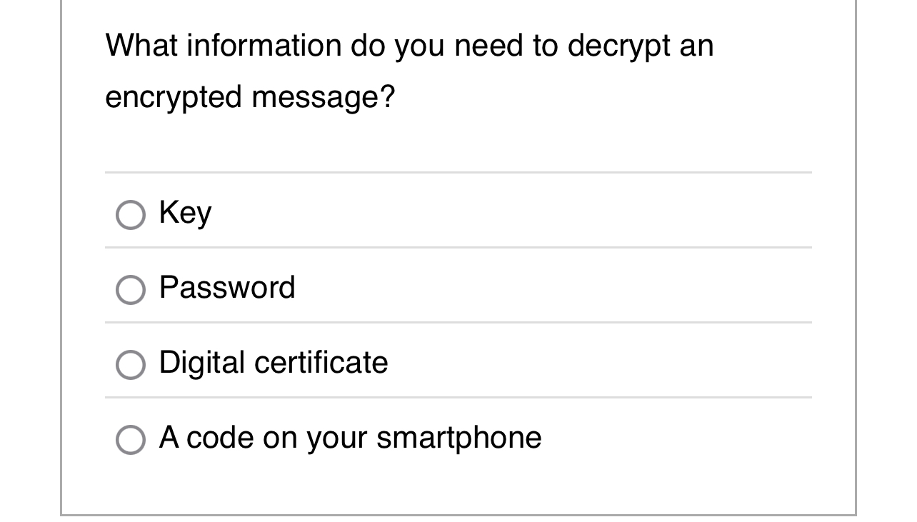 What information do you need to decrypt an