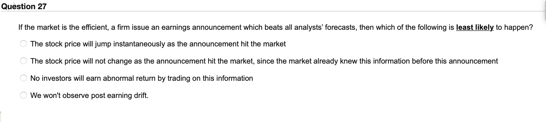 Question 24 Loss aversion entails O bounded