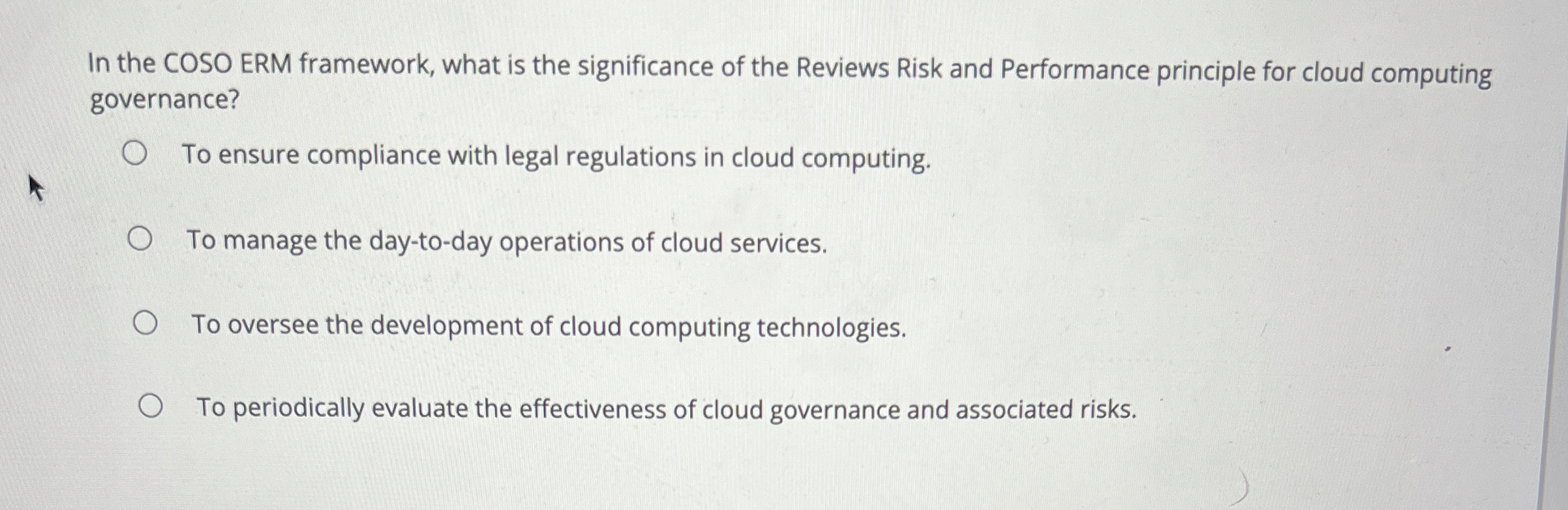 In the COSO ERM framework, what is the