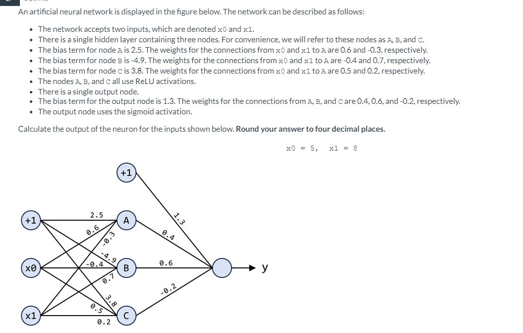 An artificial neural network is displayed in the