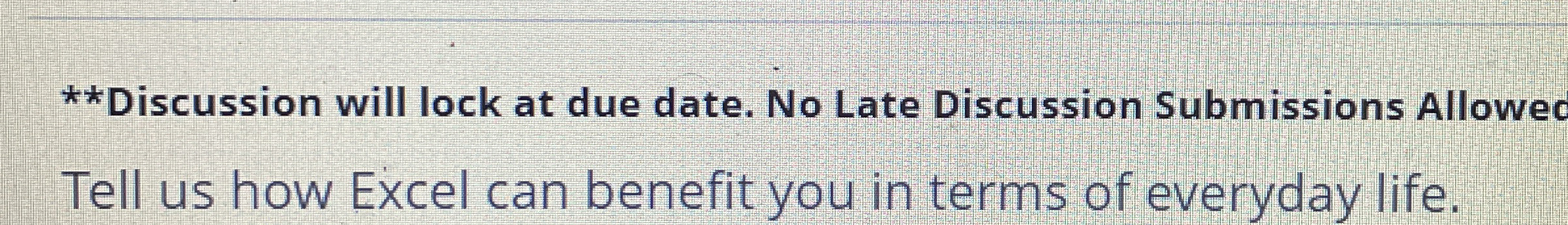 Tell us how Excel can benefit you in terms of