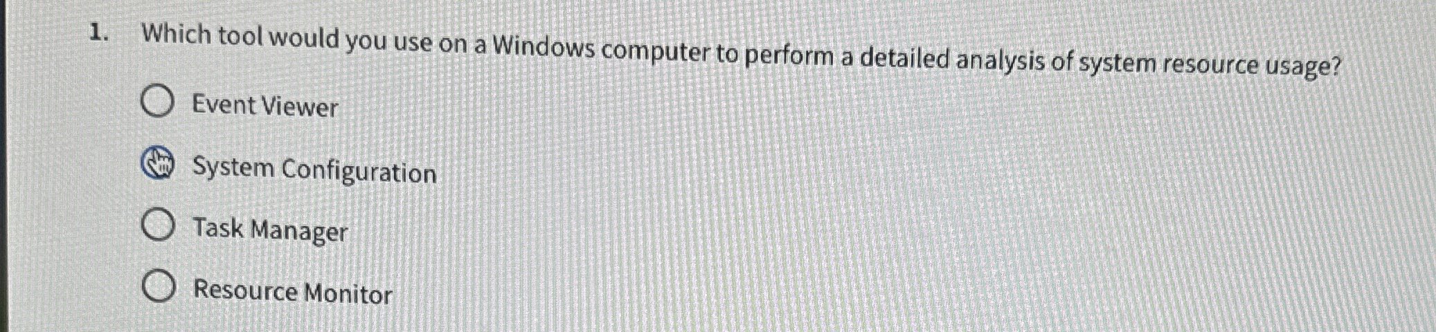 Which tool would you use on a Windows computer to