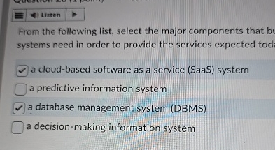From the following list, select the major