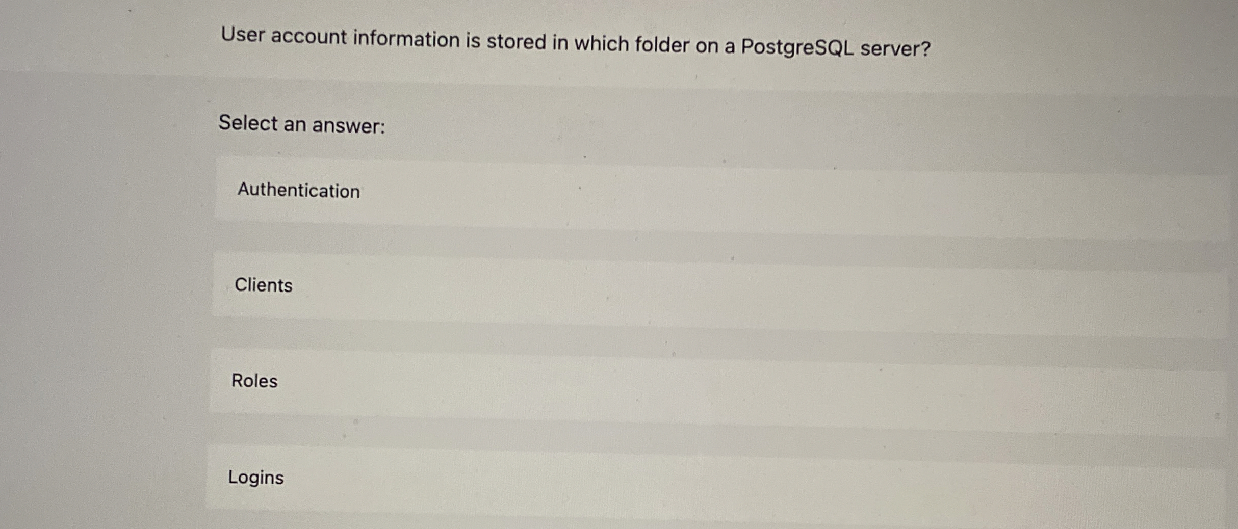 User account information is stored in which