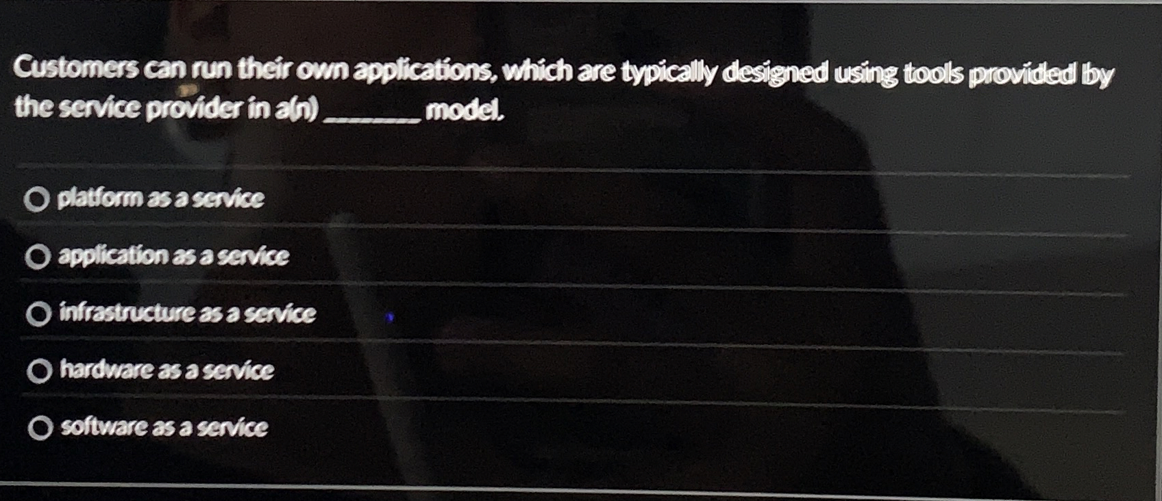 Customers can run their own applications, which