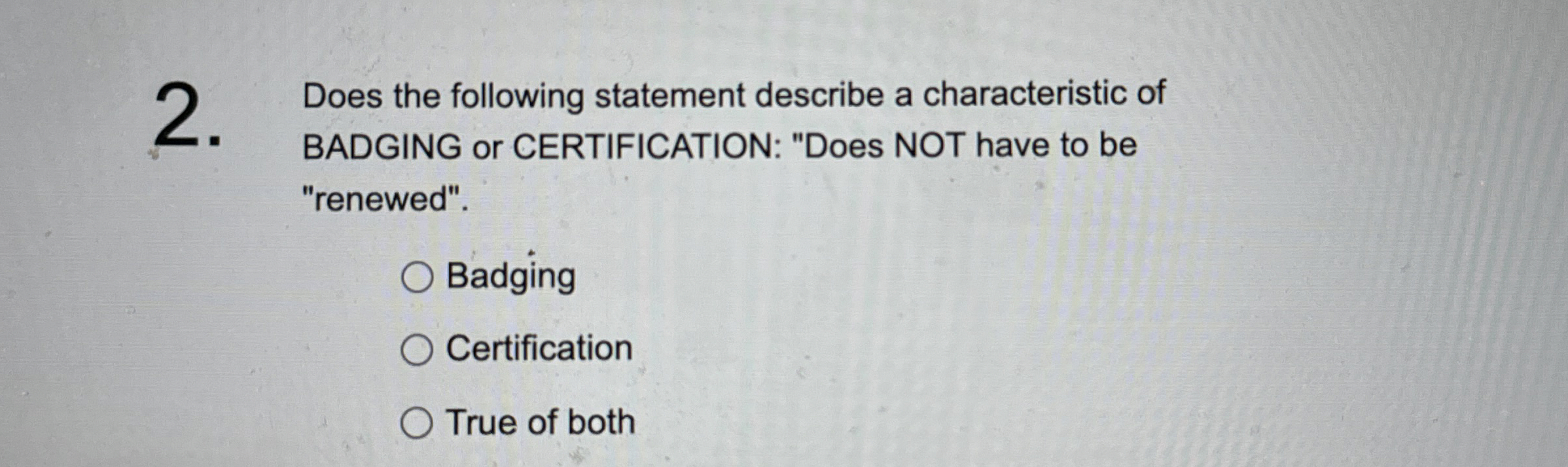 Does the following statement describe a