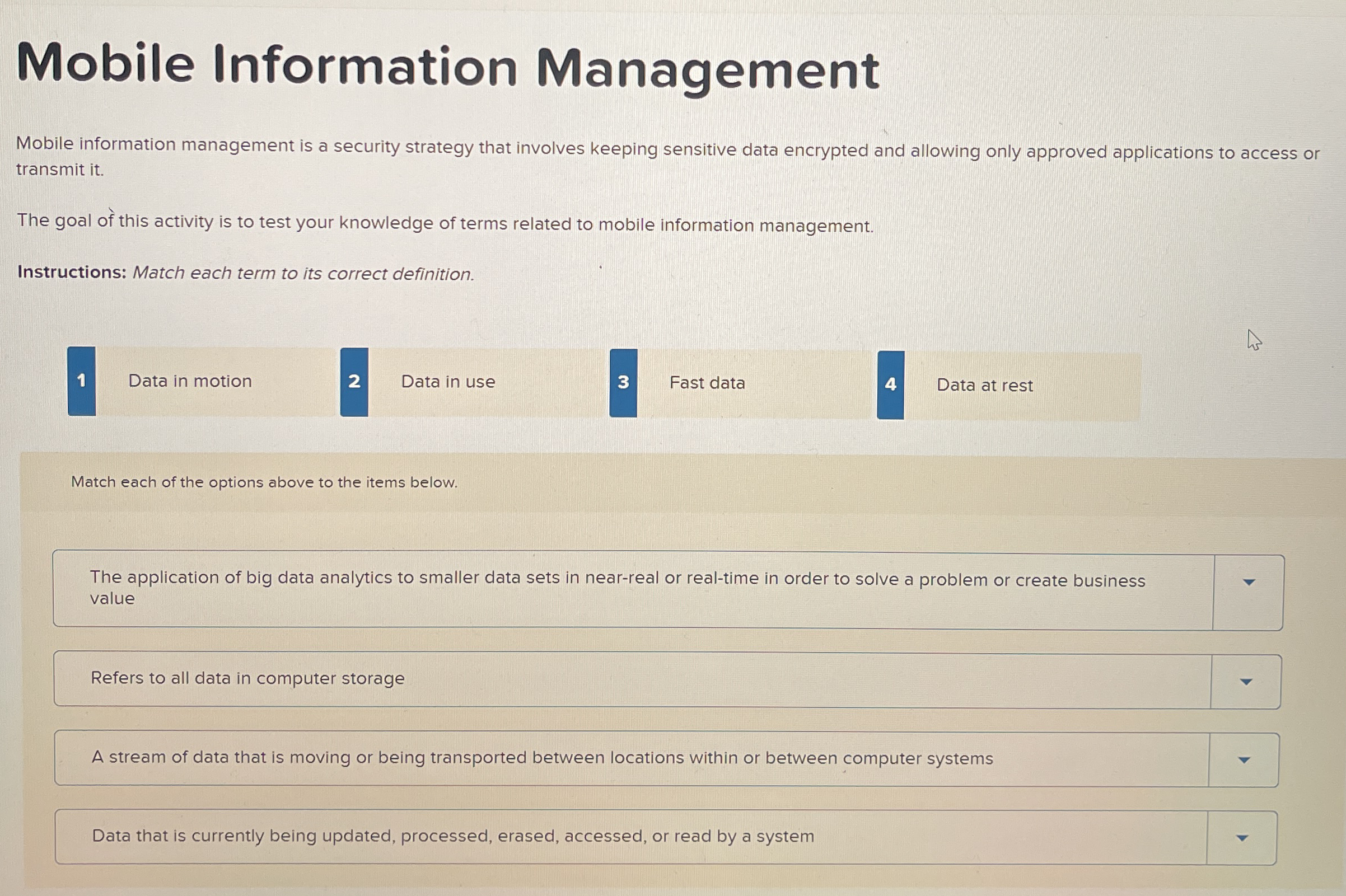 Mobile Information Management Mobile information
