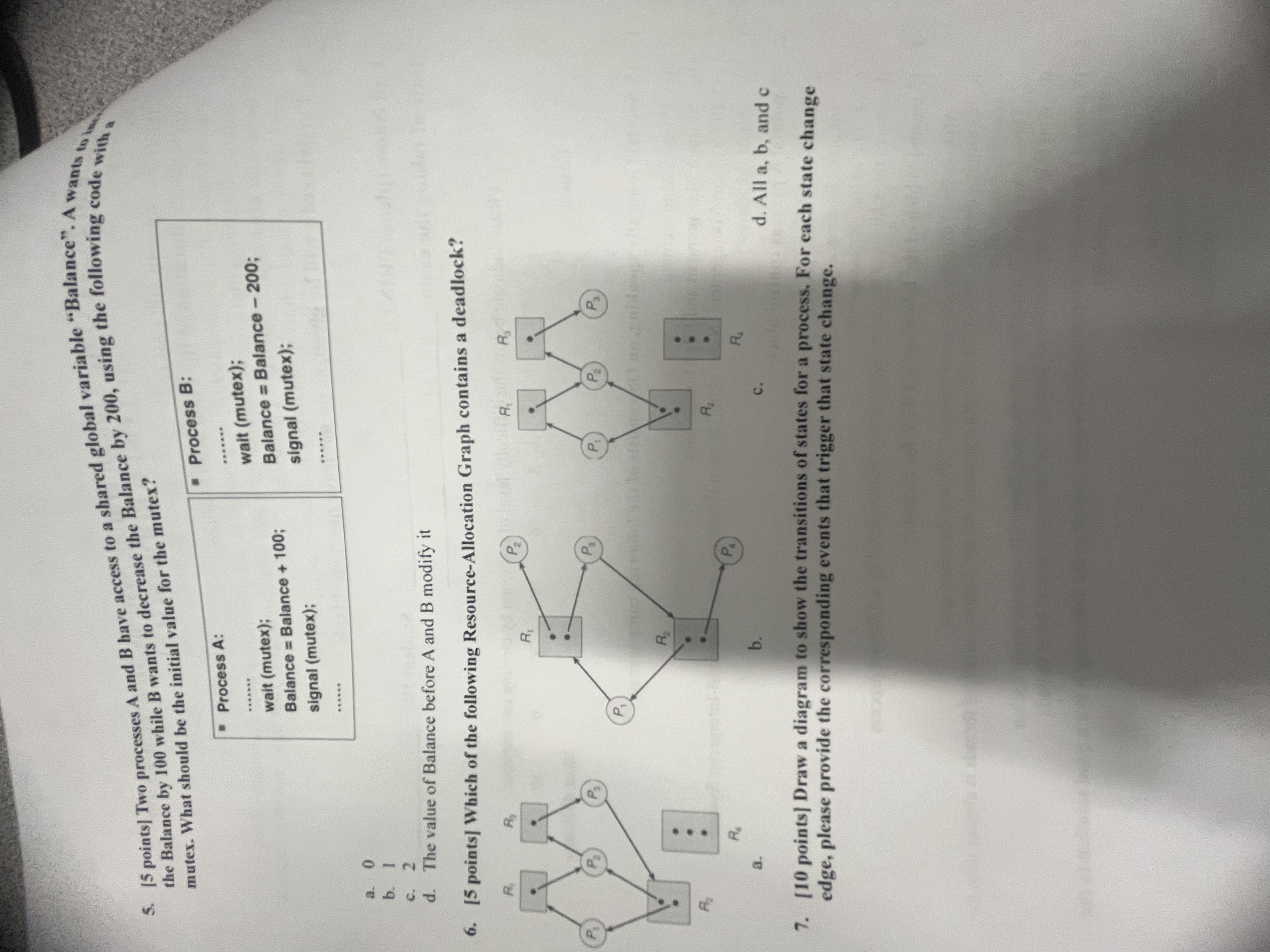 the Balance by 1 0 0 while B wants to dec for the