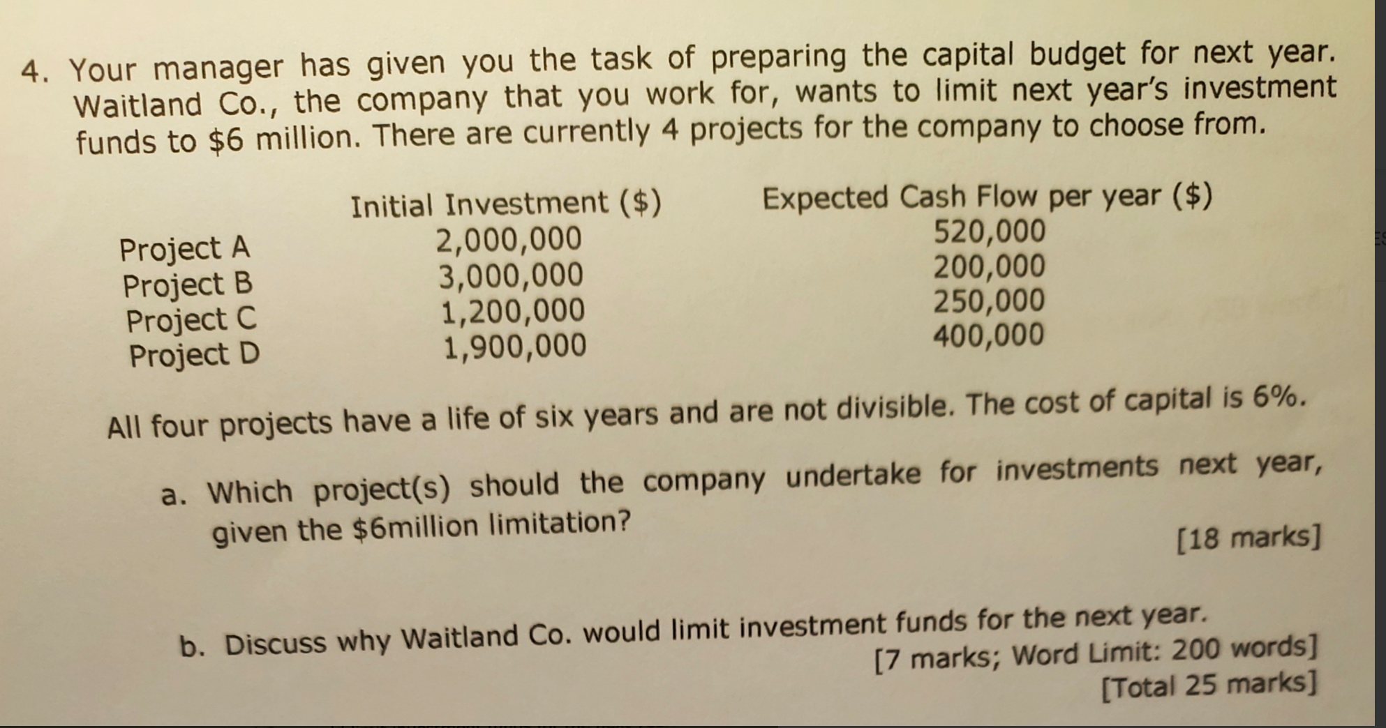 please help solve 4. Your manager has given you