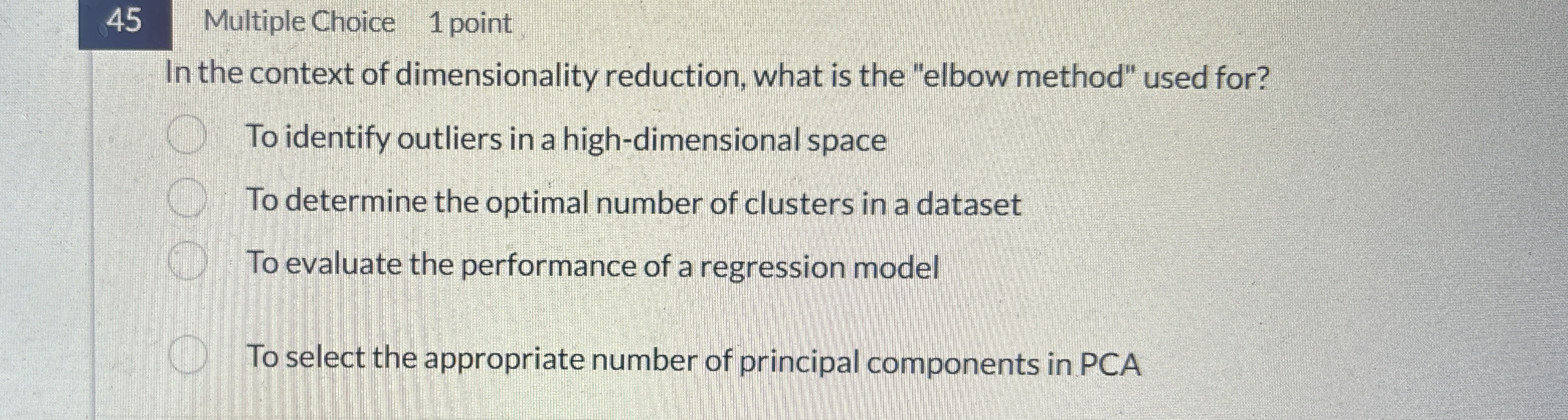 4 5 Multiple Choice 1 point In the context of