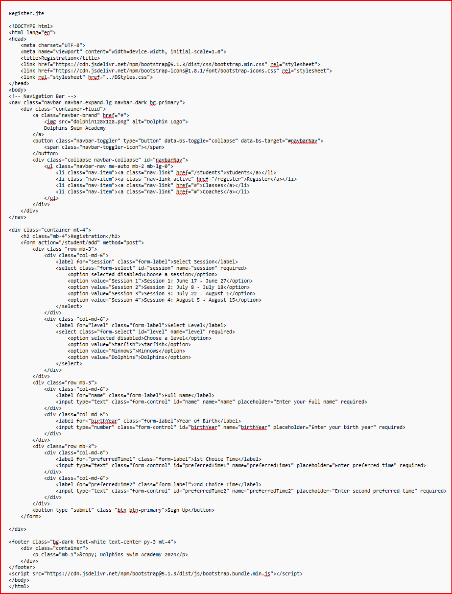Using Intellij, fix the provided code so that I