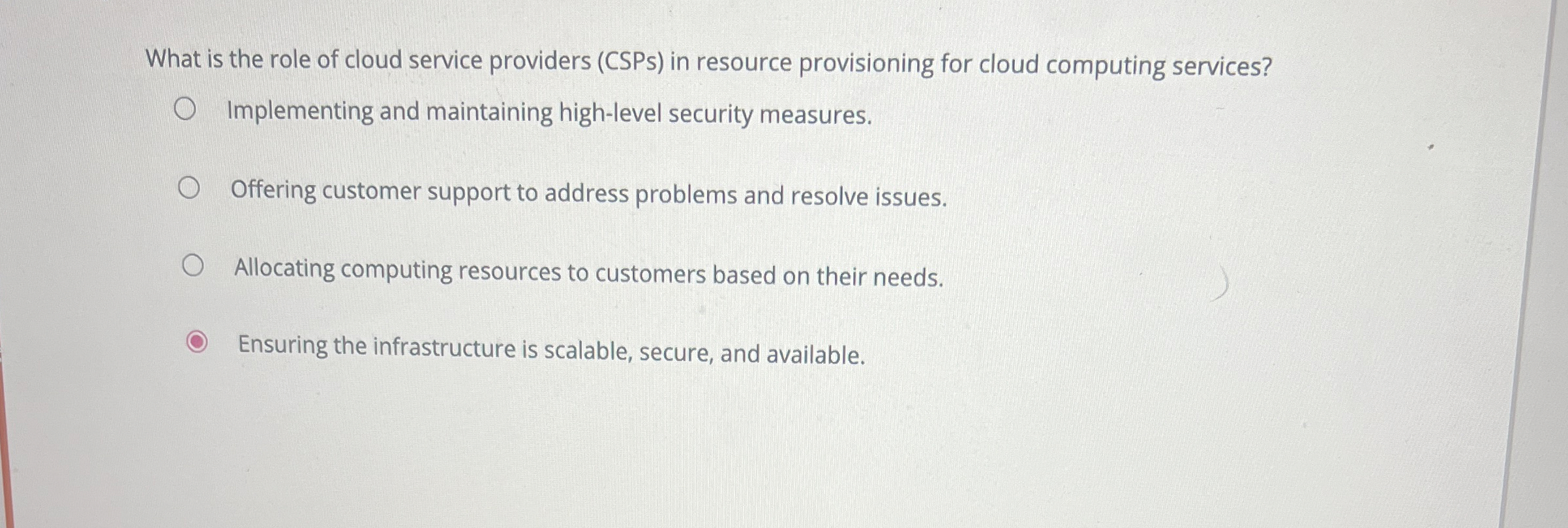What is the role of cloud service providers (