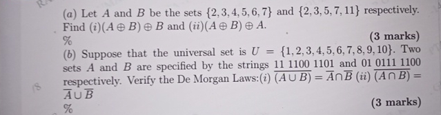 ( a ) Let A and B be the sets { 2 , 3 , 4 , 5 , 6