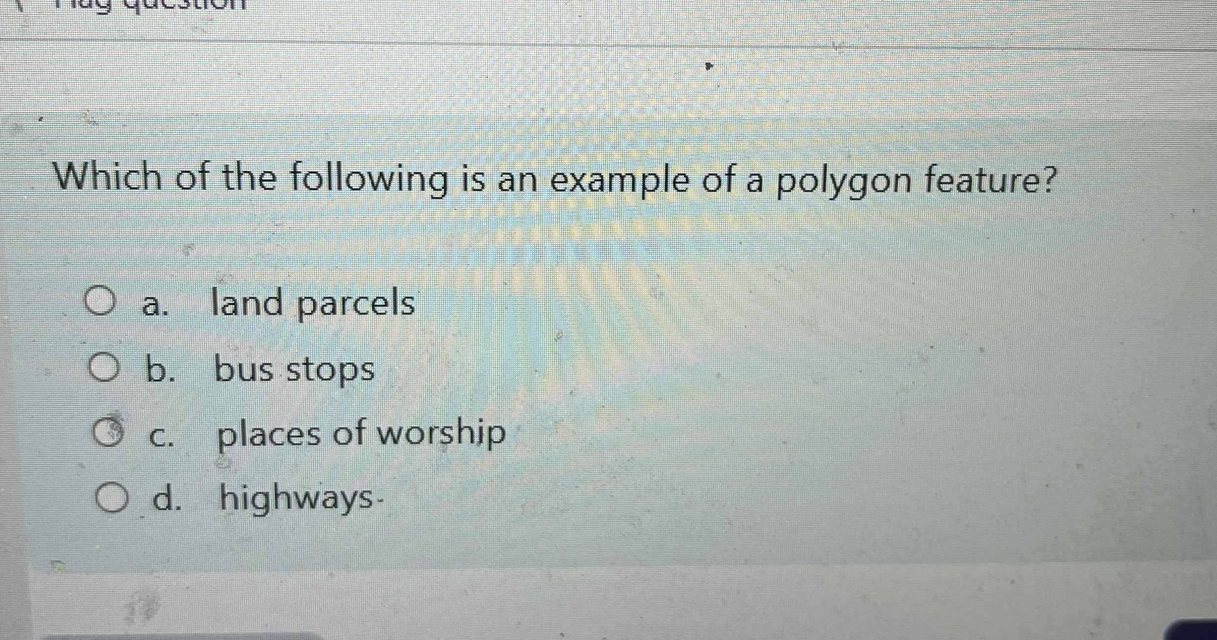 Which of the following is an example of a polygon