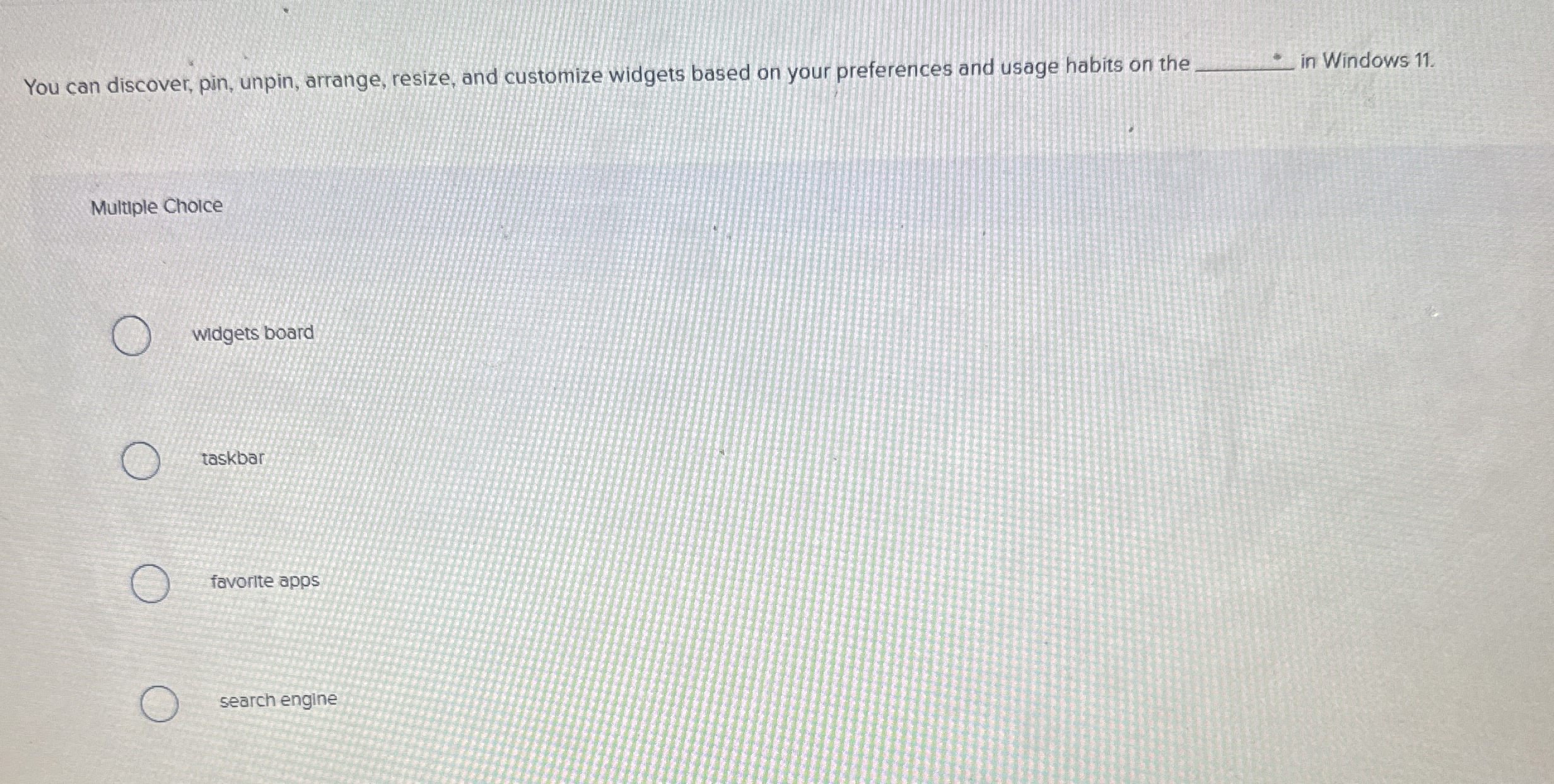 You can discover, pin, unpin, arrange, resize,