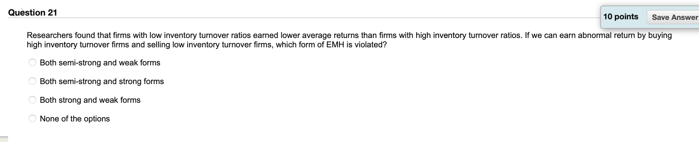 Question 19 10 points Save Answer QQAG just
