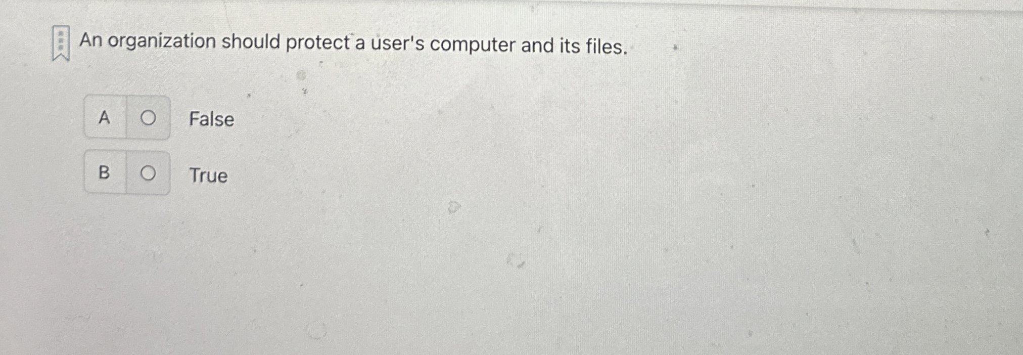 An organization should protect a user's computer