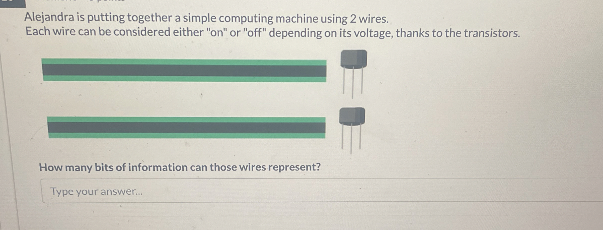 Alejandra is putting together a simple computing
