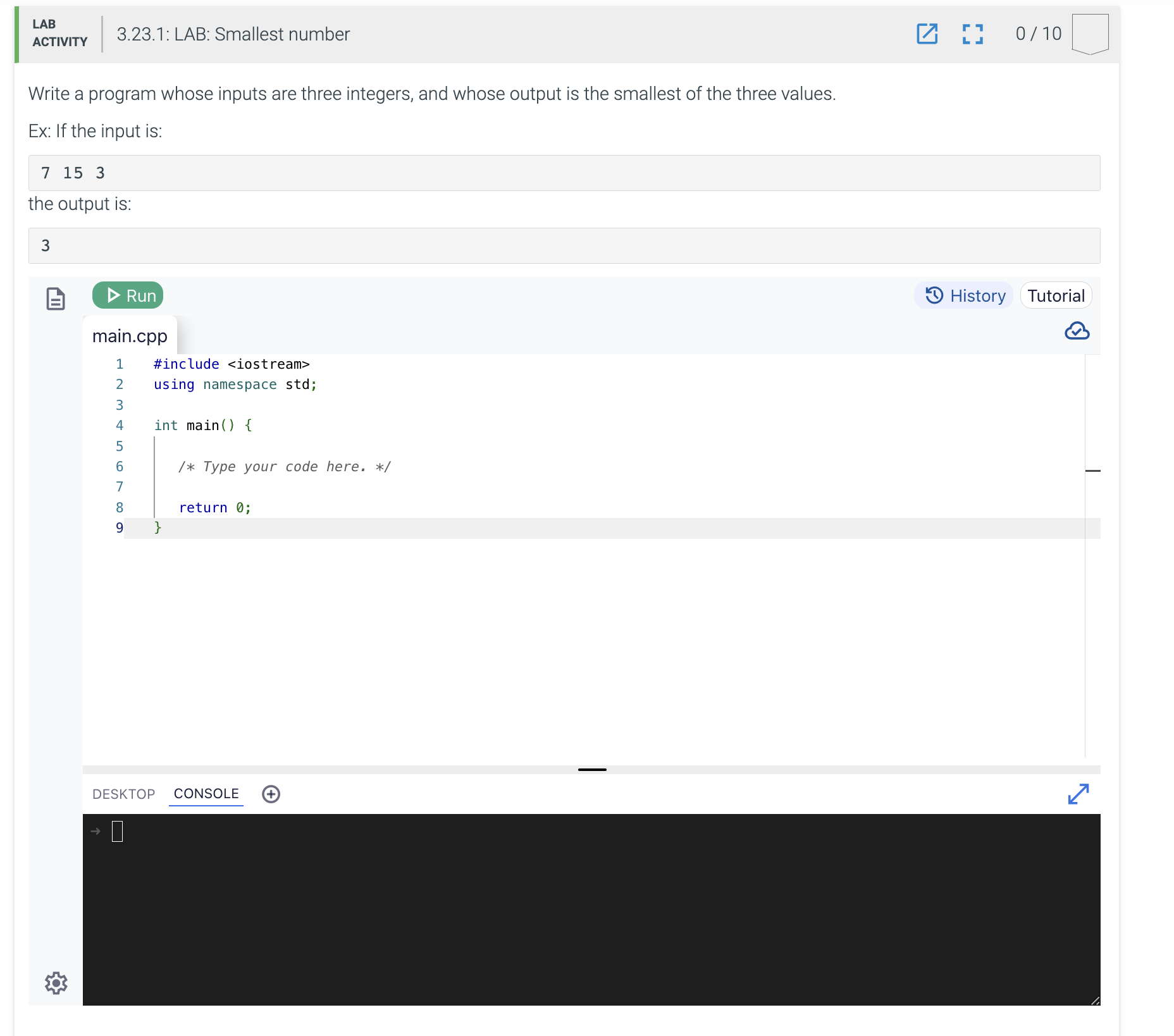 Show me the steps to solve Write a program whose