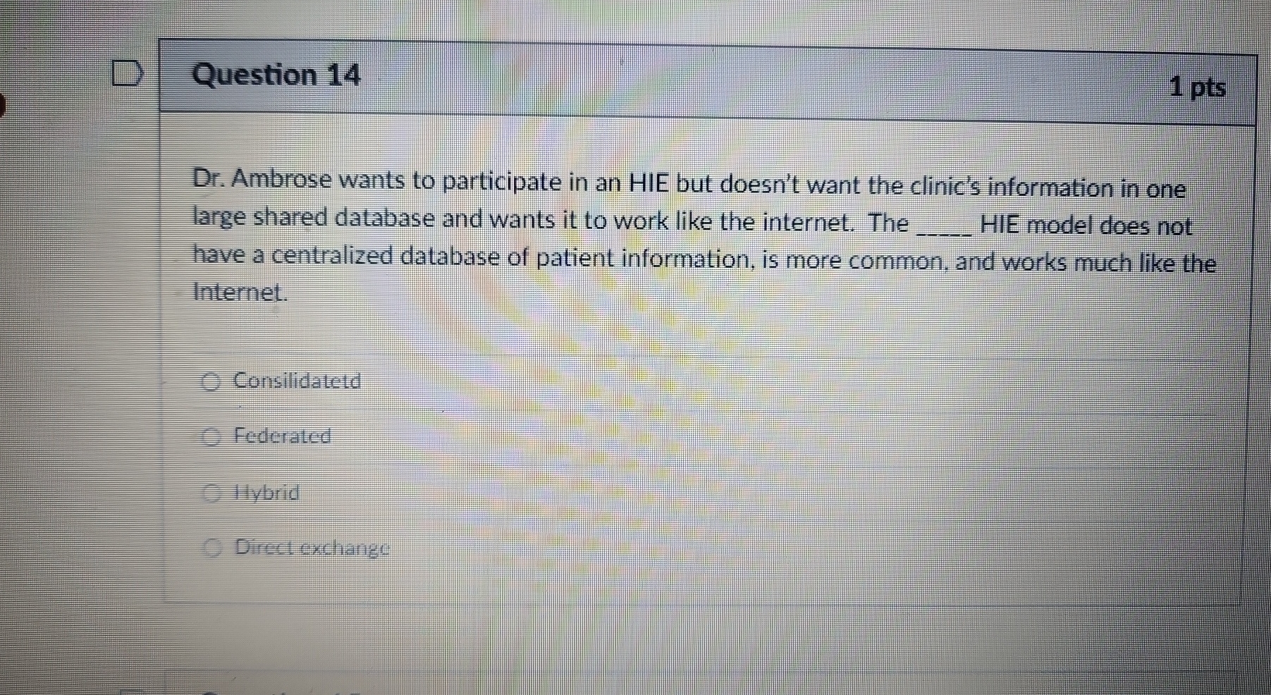 Question 1 4 Dr . Ambrose wants to participate in