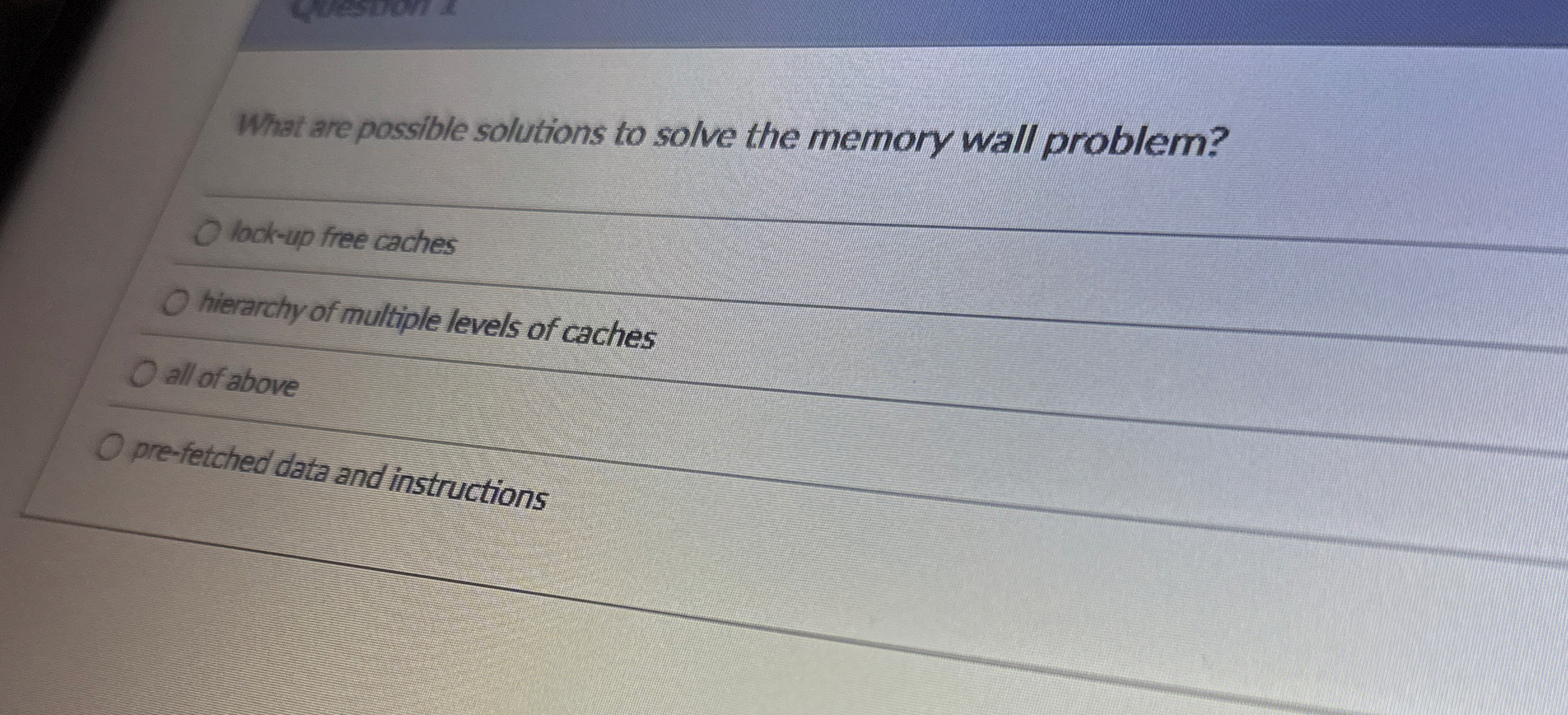 What are possible solutions to solve the memory