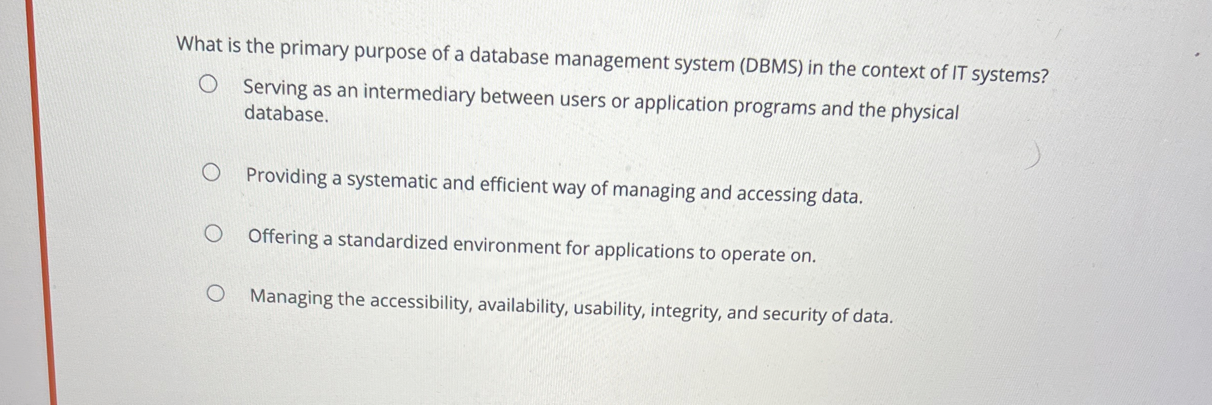 What is the primary purpose of a database